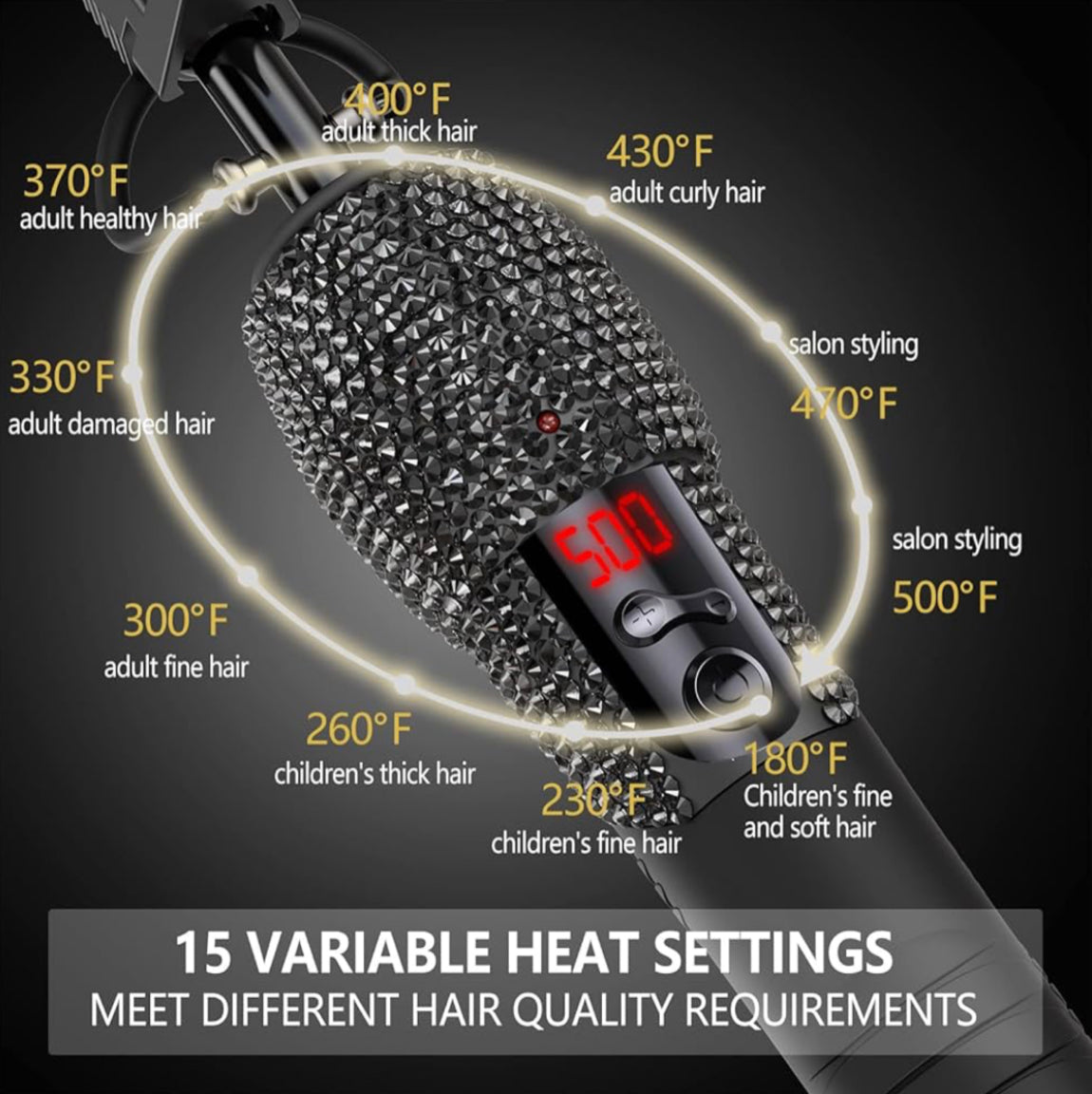 Pretty Bling Black Hot Comb