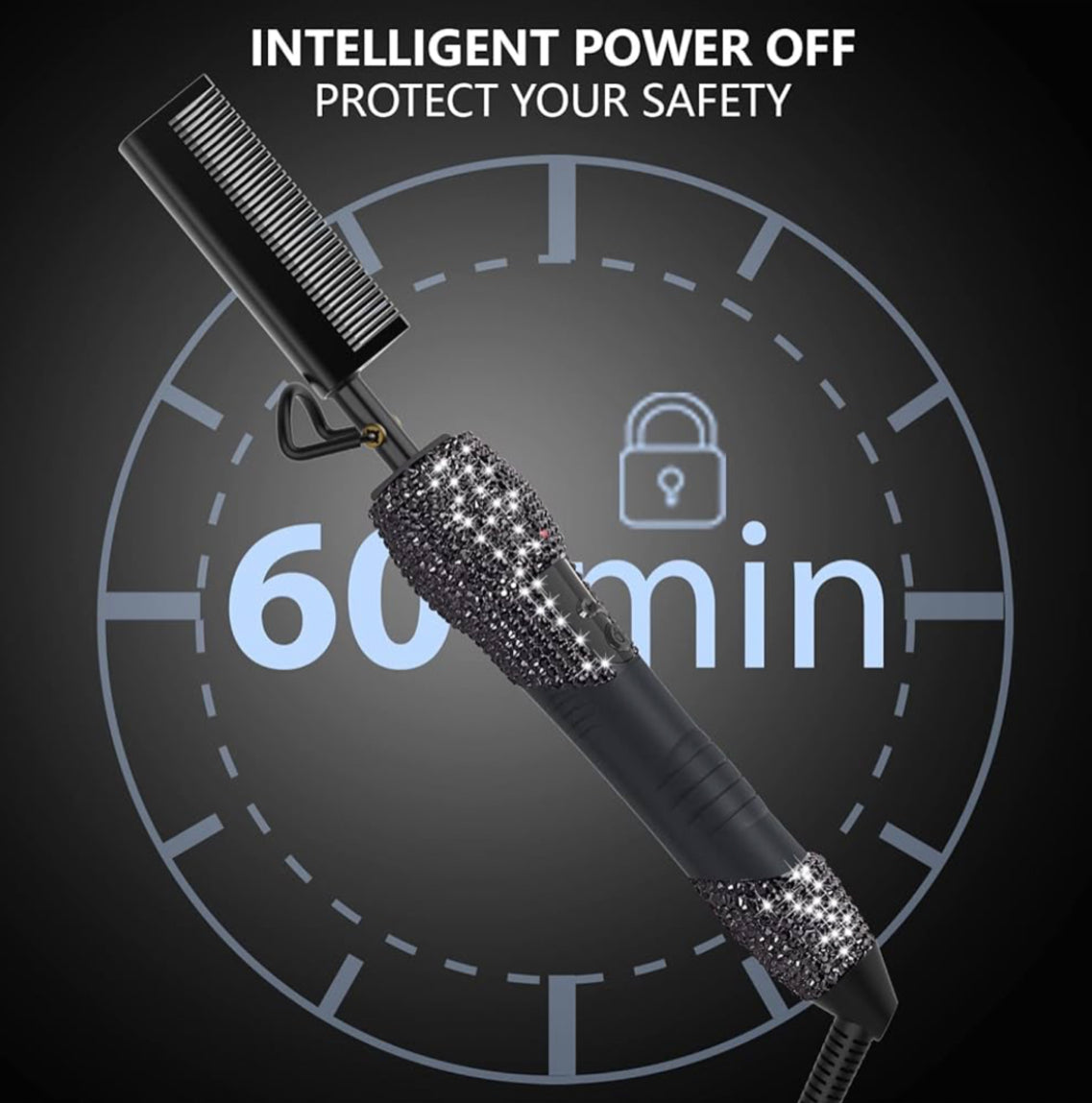 Pretty Bling Black Hot Comb